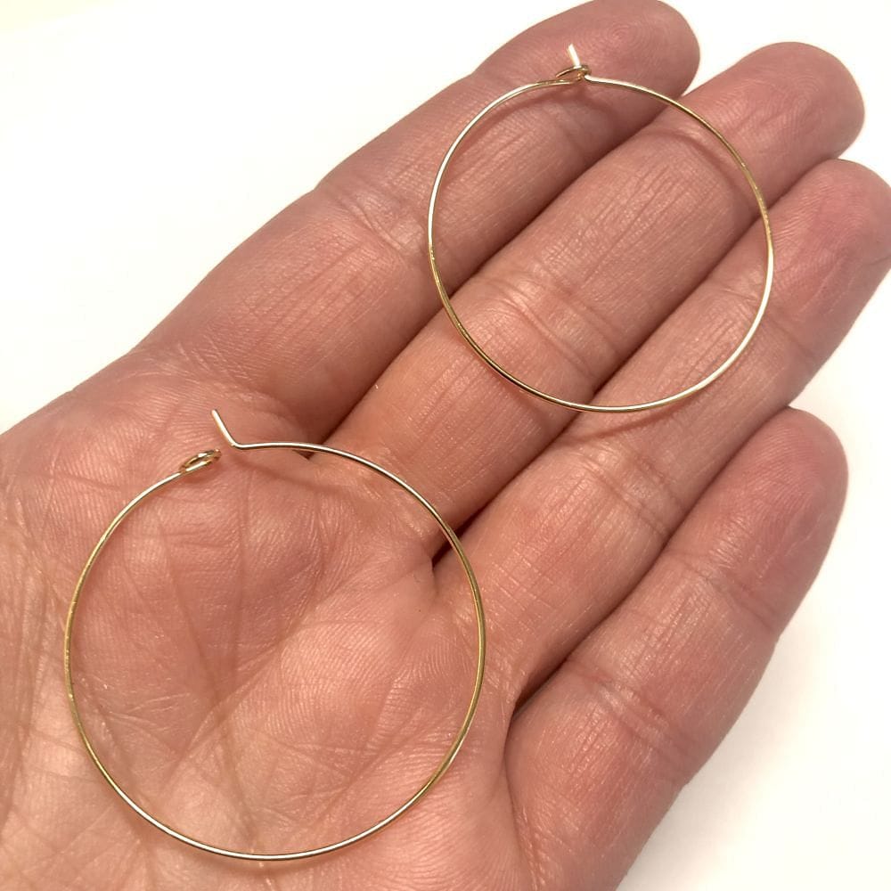 Gold Plated Hoop Earring Bracket 35mm