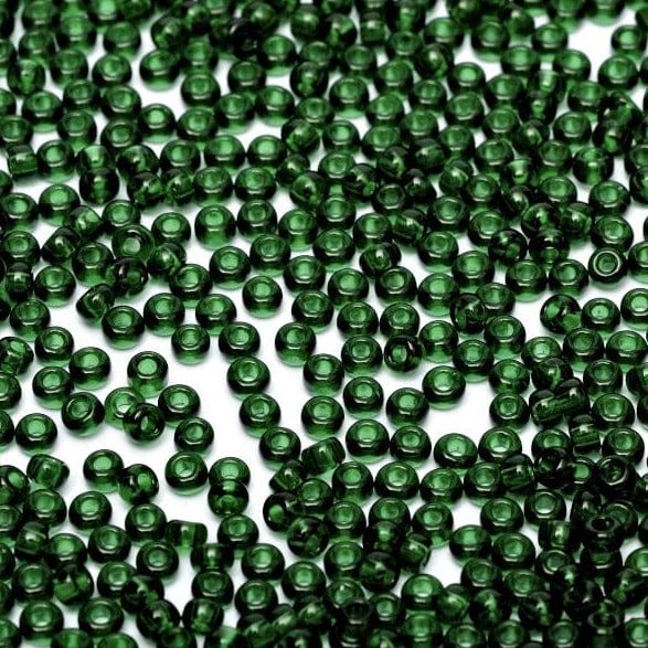 Miyuki Boncuk, Miyuki Round Beads 11/0-0156 Transparent Dark Emerald
