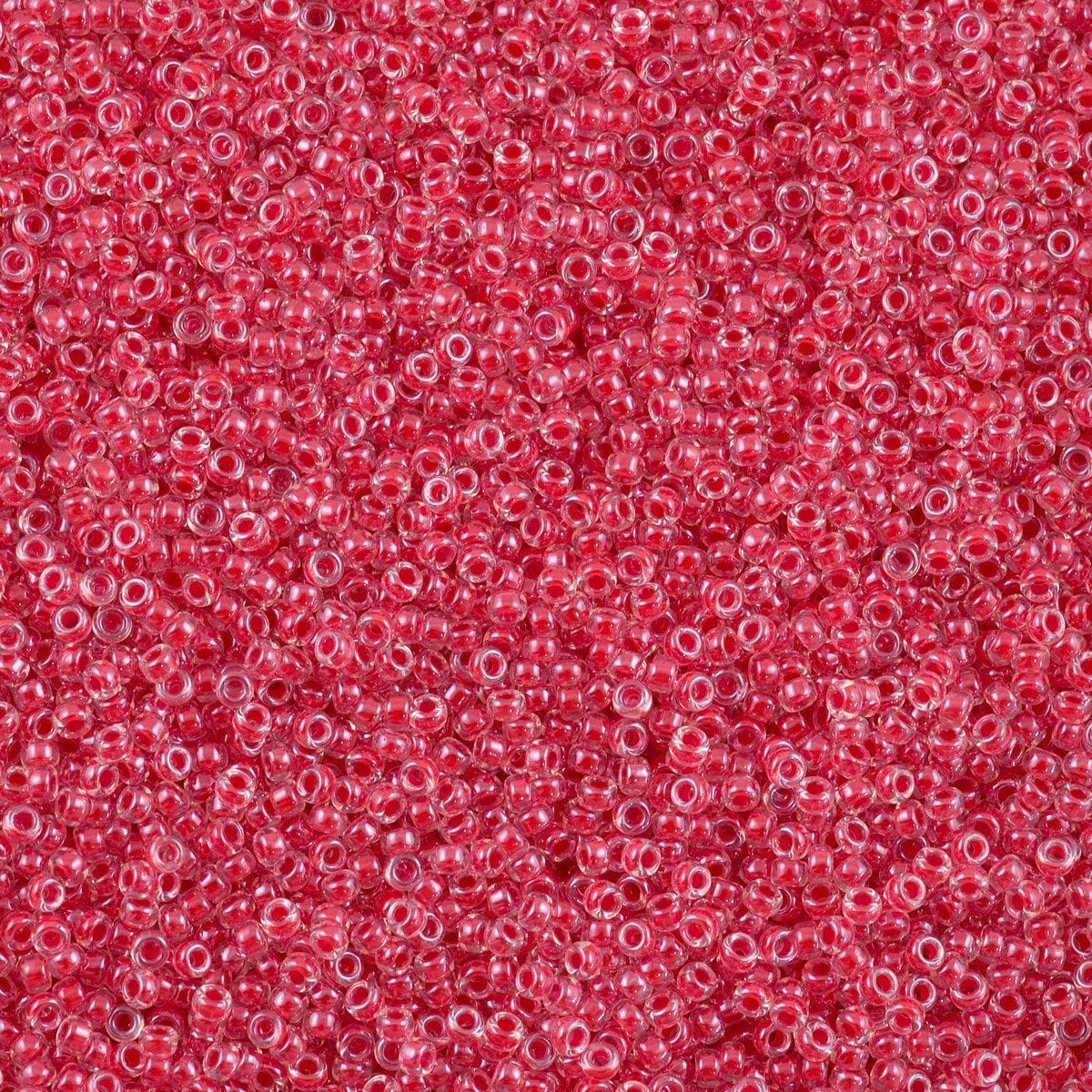 Miyuki Boncuk, MiyukiRoundBeads 8/0-0226 Coral Lined Crystal