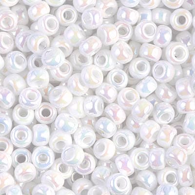Miyuki Boncuk, Miyuki Round Beads 8/0- 0471 White Pearl AB