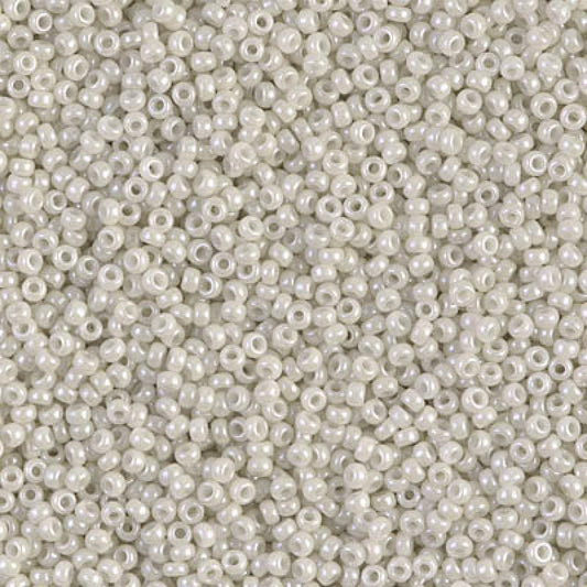 Miyuki Boncuk, Miyuki Round Beads 15/0-0600 - Opaque Limestone Luster