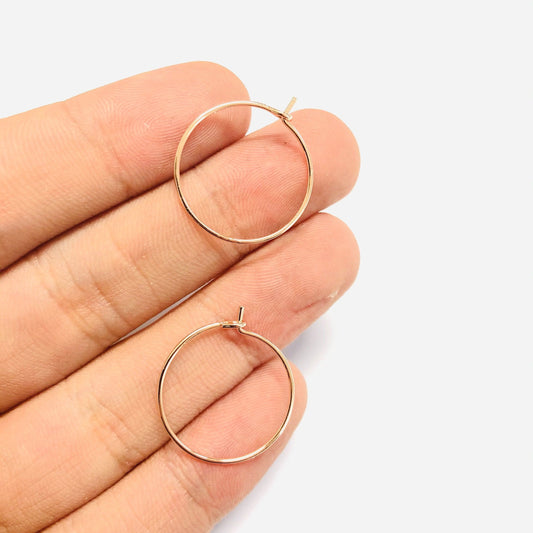 Rose Gold Plated Hoop Earring Apparatus 20mm