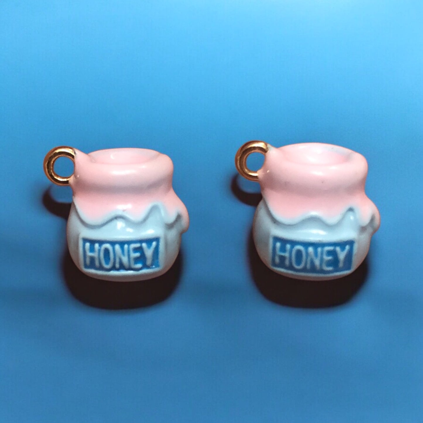 Altın Kaplama Üç boyutlu Bal Kavanozu Mavi Sallantı