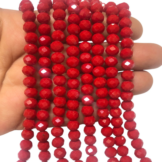 Kristal Boncuk, Çin Kristali-8mm-31 (Kırmızı)