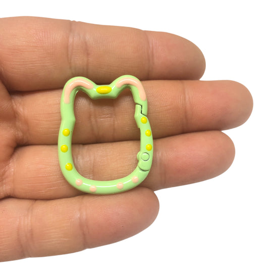 Mineli Kedi Anahtarlık Aparatı -1  - Yeşil