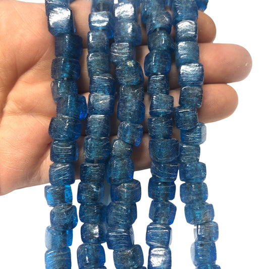 Cube Hearth Bead Blue 