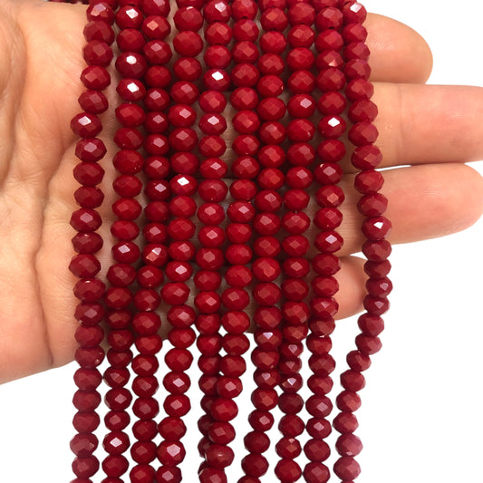 Çin Kristali 6mm - 11 - Opak Koyu Kırmızı