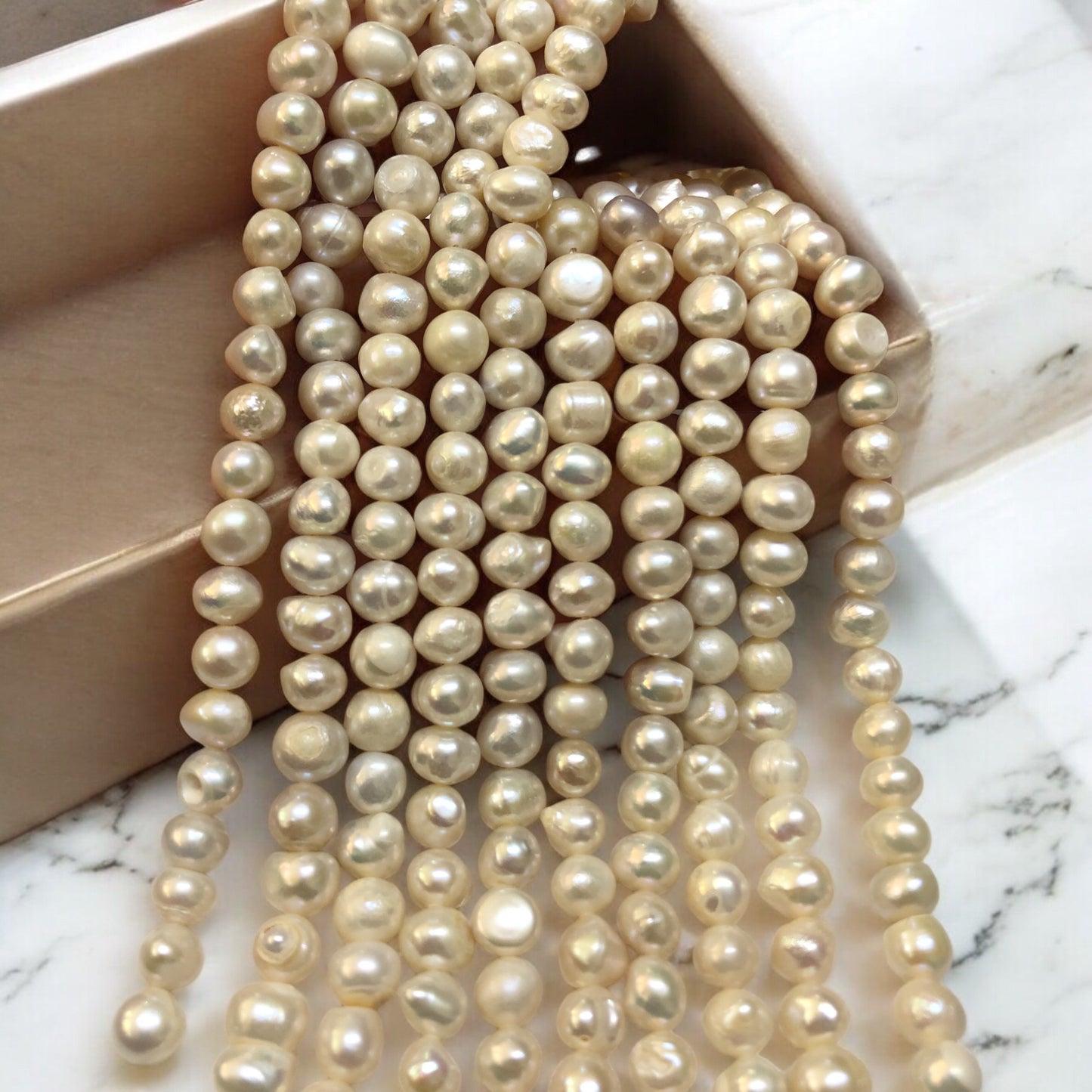 7 x 8 mm  Doğal İnci