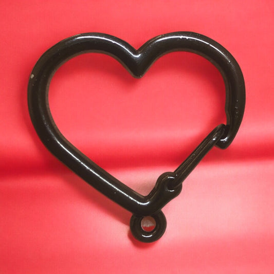 Mineli Kalp Anahtarlık Aparatı - Siyah