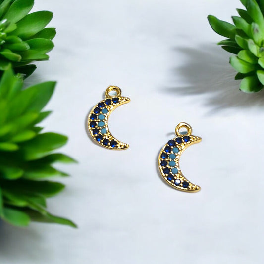 Gold Plated Enamel Strawberry Shaking Attachment - Neon Green