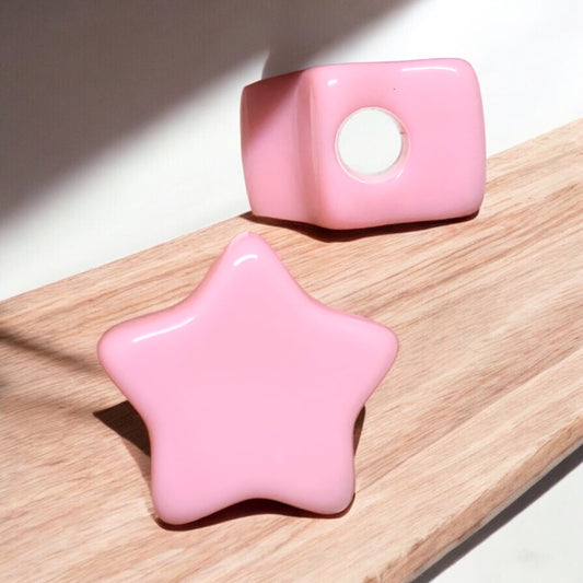 Akrilik Yıldız- 22 mm - Pembe