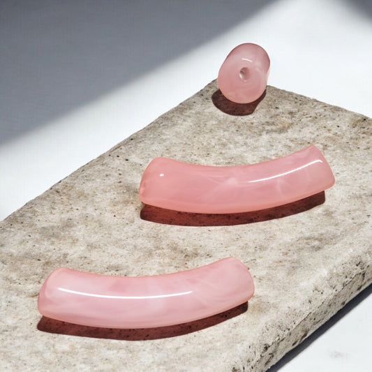 A Kalite Akrilik 7.9x32mm- Ebruli Sedefli Pembe