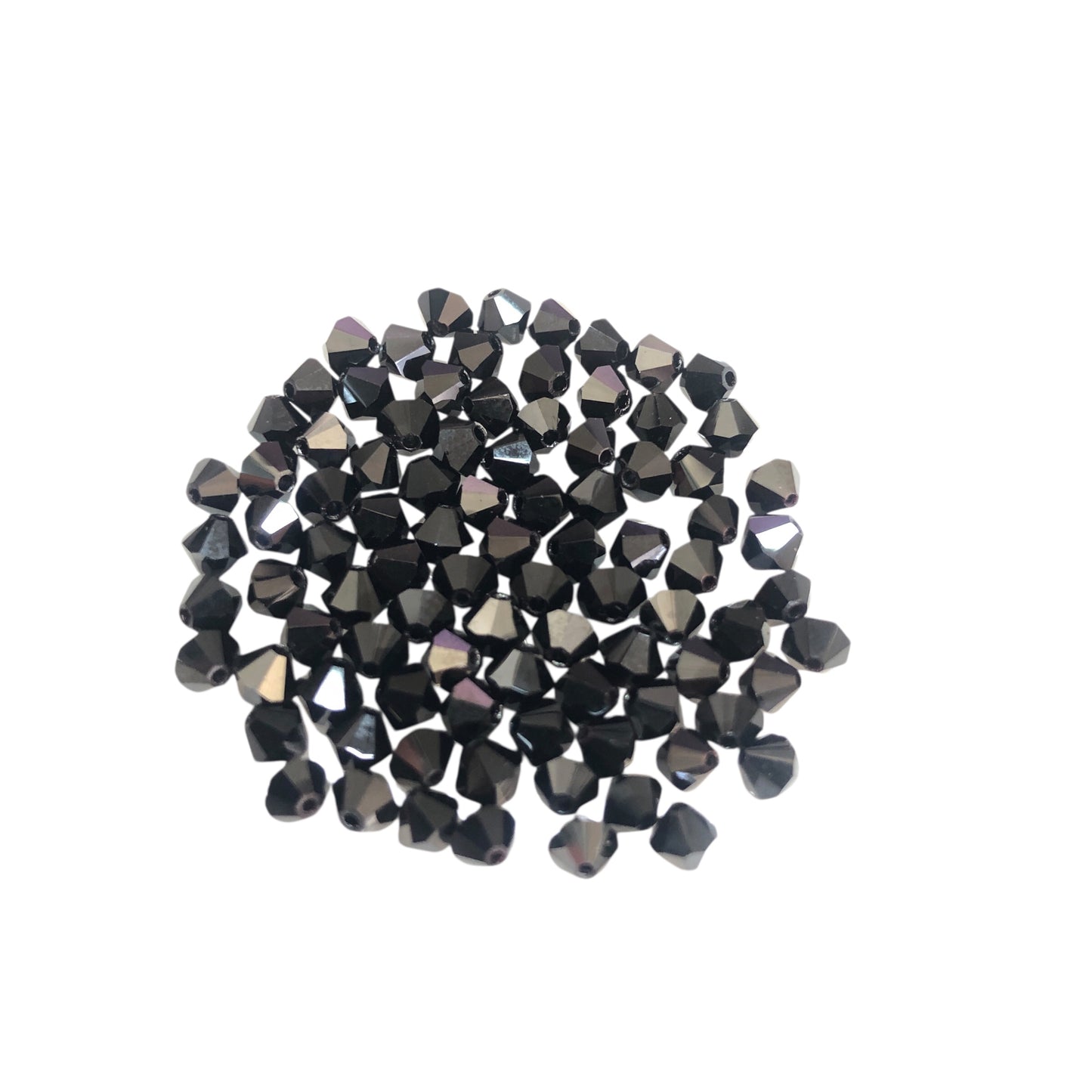 Swarovski 4mm Piramit (Bicone ) Siyah - 001