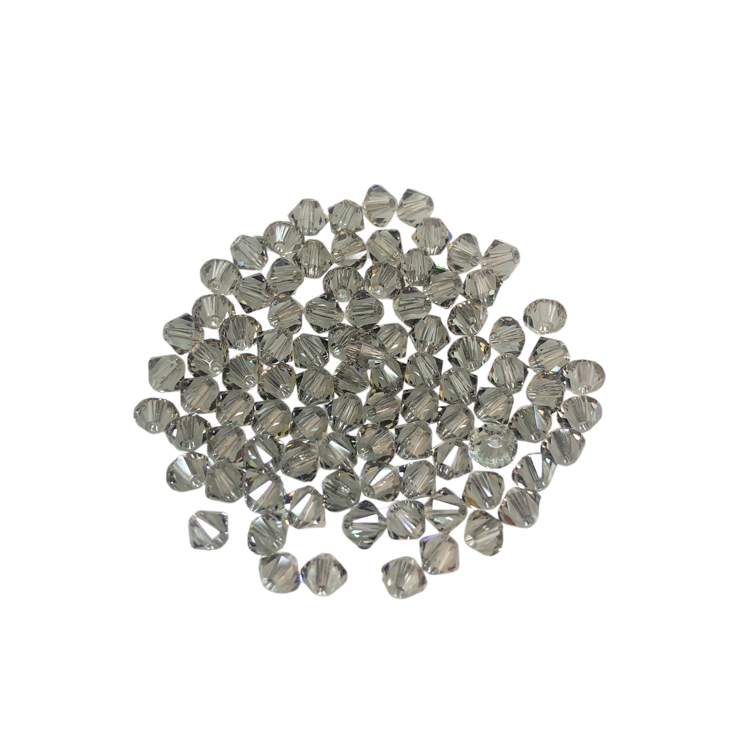 Swarovski 4mm Piramit (Bicone )  Şeffaf Gri - 009