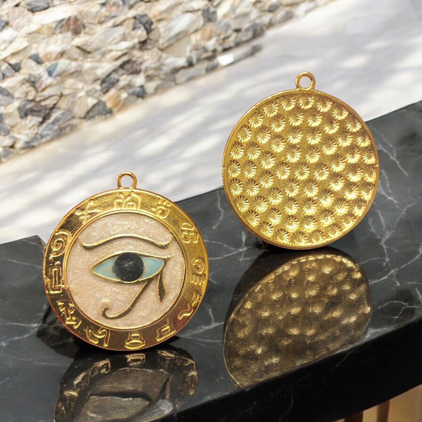 Altın Kaplama ''Horus'un Gözü ''Kolye ucu