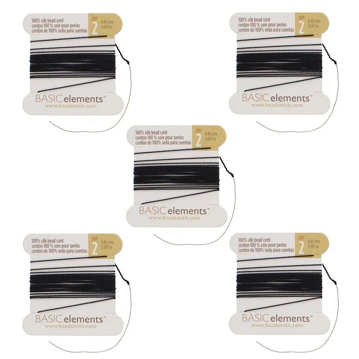 İpek İp -İğneli -Siyah 2No