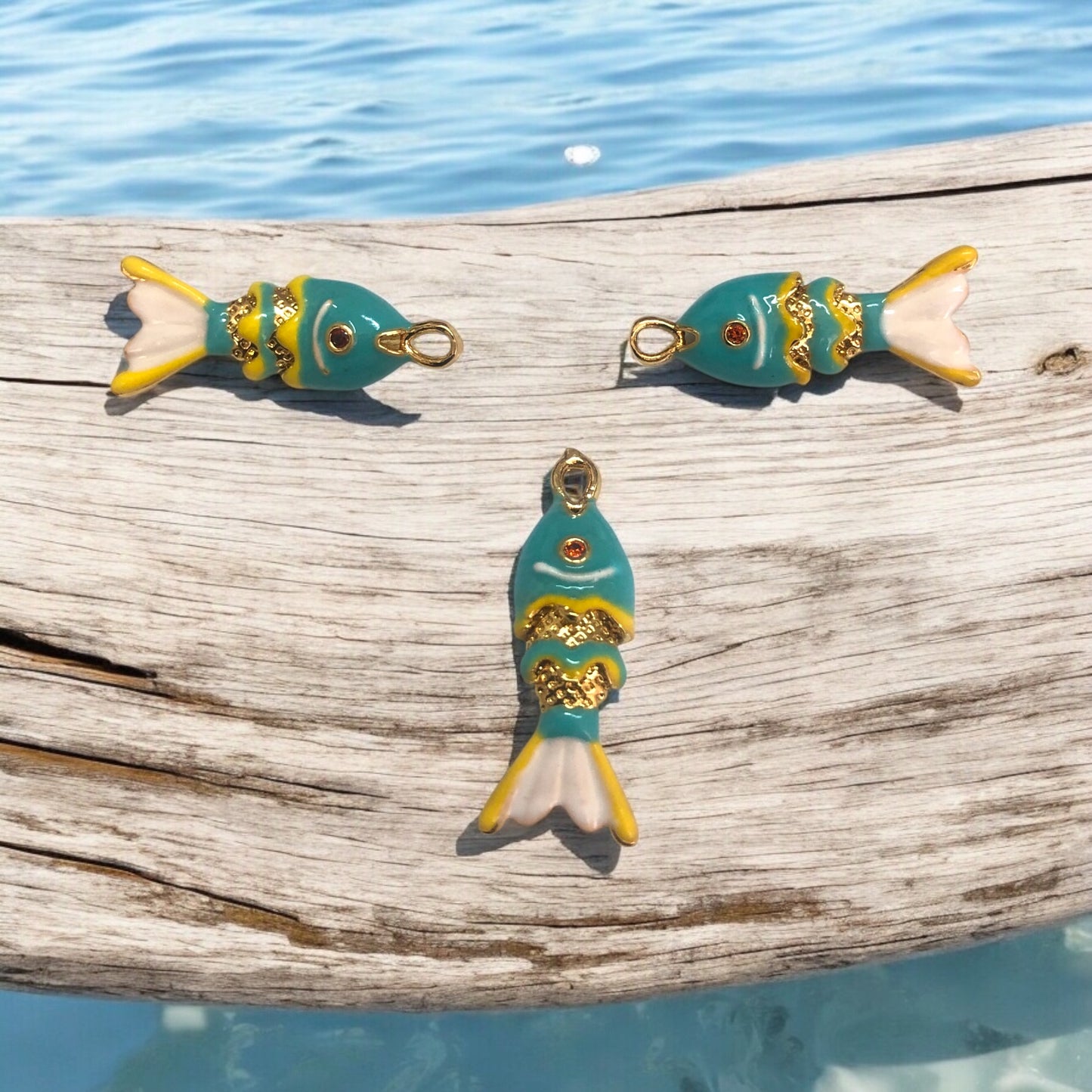 Altın Kaplama Hareketli Balık Küçük Boy -4