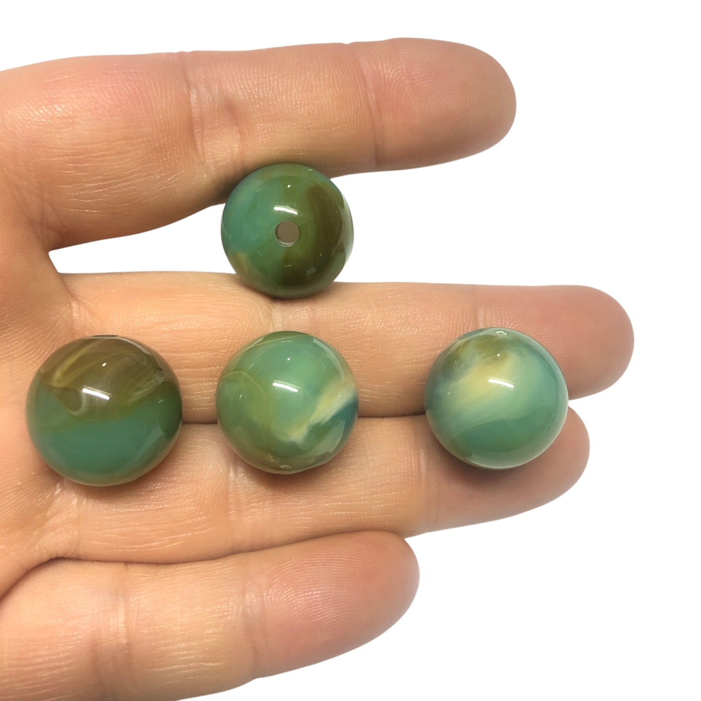 A Kalite Akrilik 18mm Top- Ebruli Mint