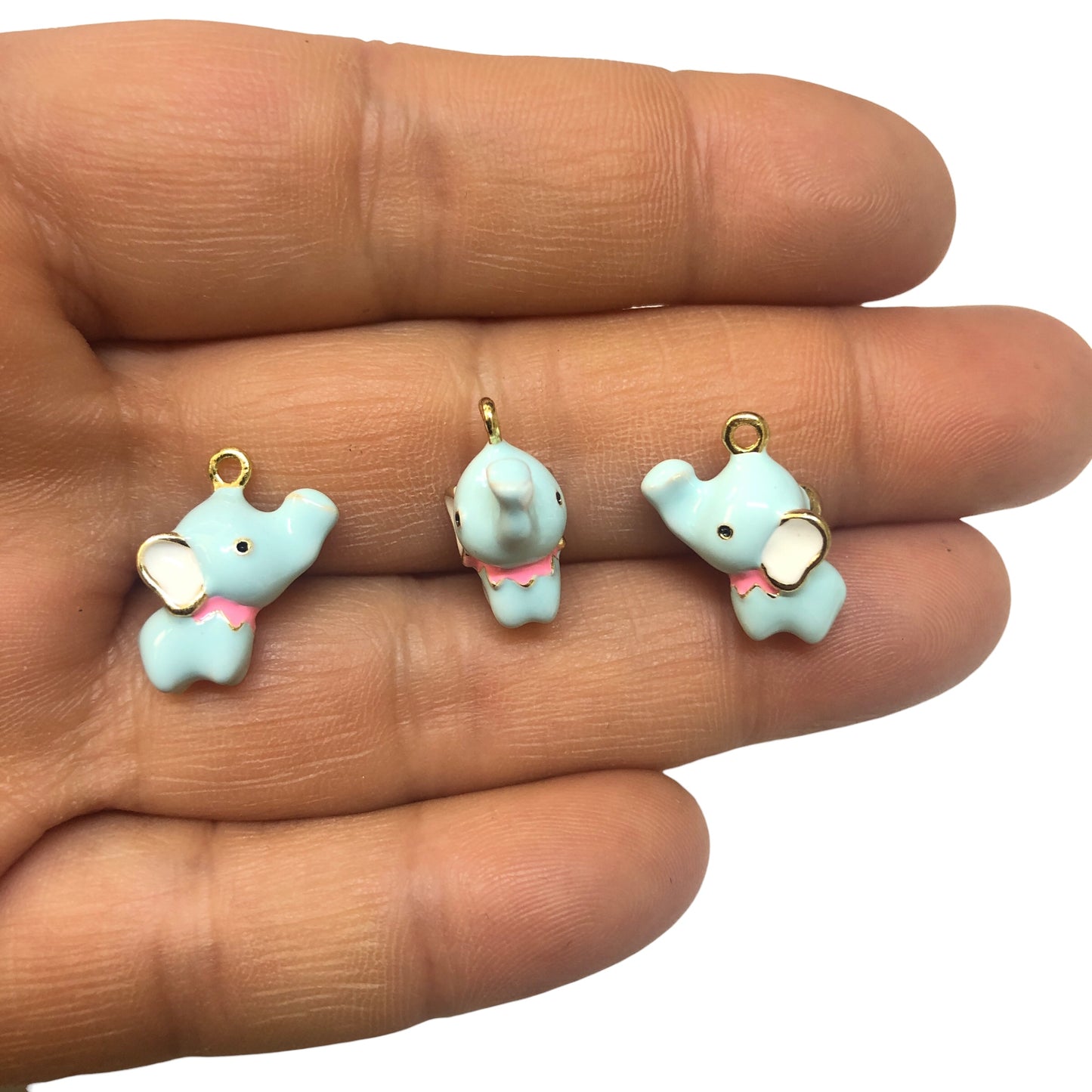 Altın Kaplama Üç boyutlu  Mavi Fil Sallantı