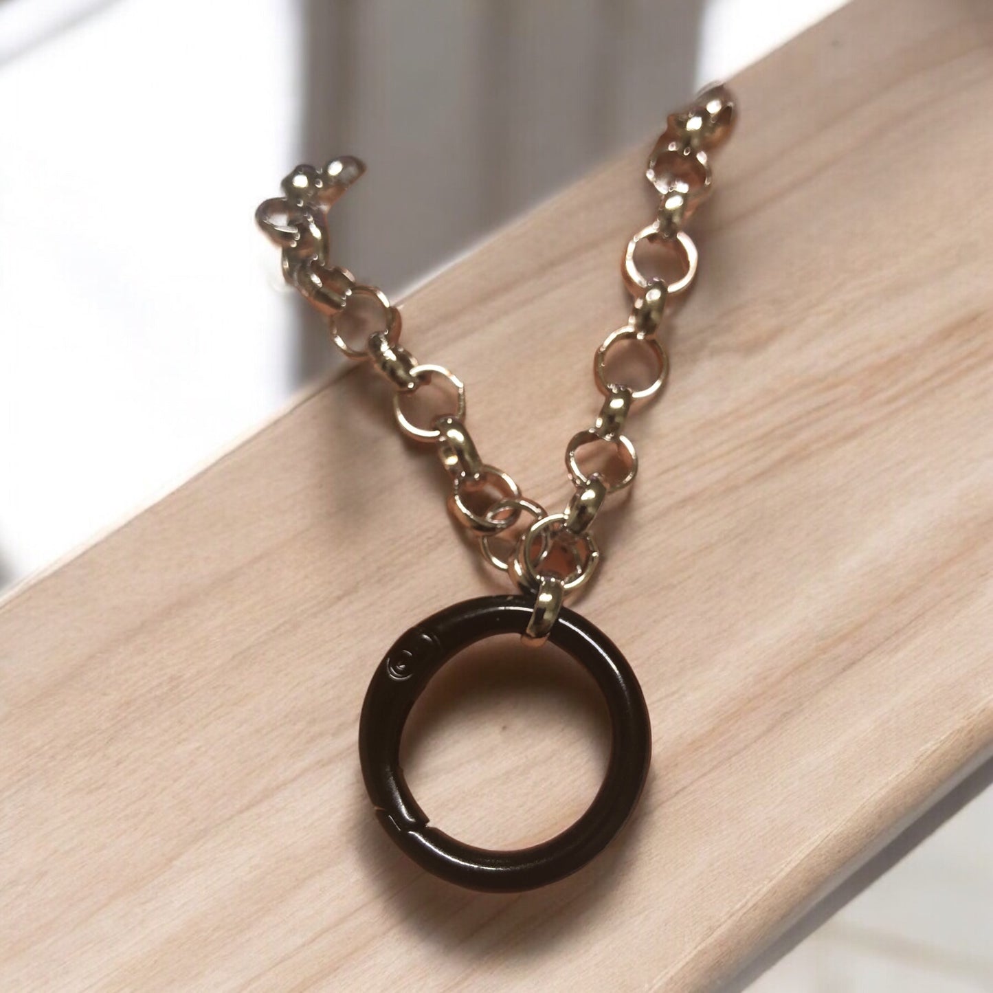 Mineli Yuvarlak Karabina  25mm (O Kilit&Çanta&Anahtarlık Halkası) - Siyah