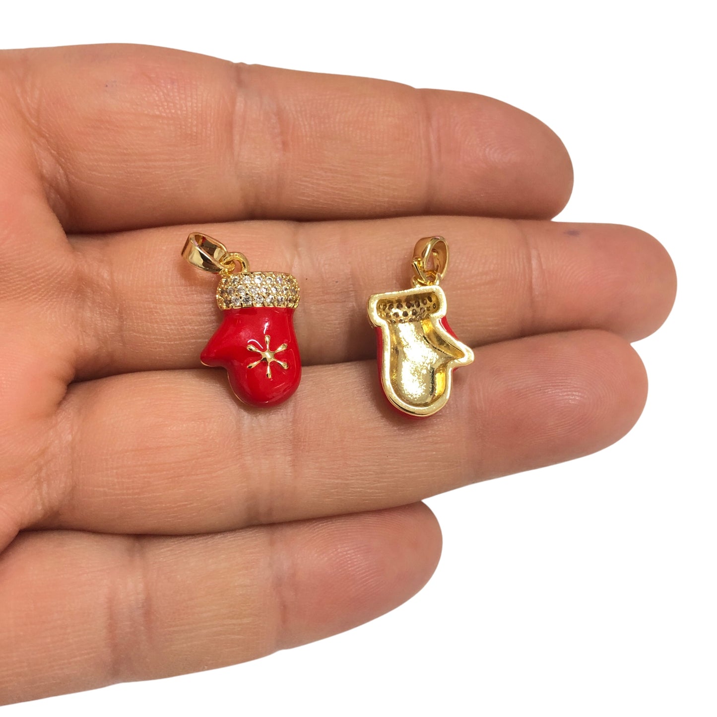 Altın Kaplama Zirkon Taşlı Mineli Yeni Yıl Aparat - Eldiven