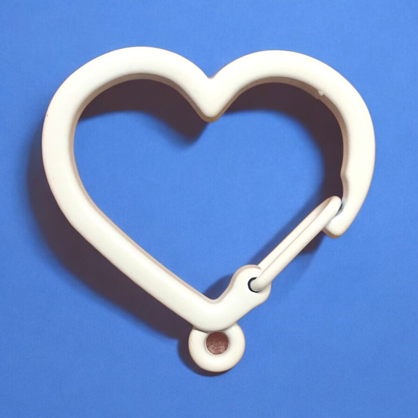 Mineli Kalp Anahtarlık Aparatı - Beyaz