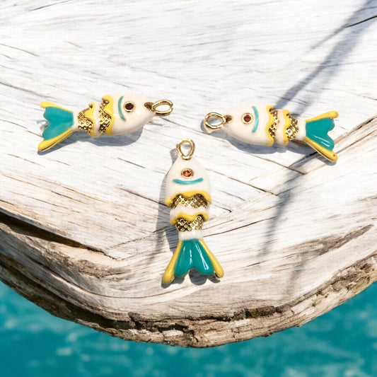 Altın Kaplama Hareketli Balık Küçük Boy -3