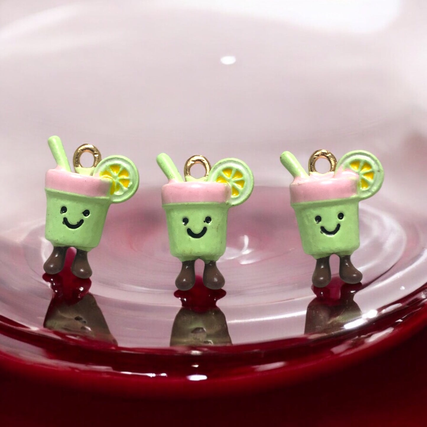 Altın Kaplama Üç boyutlu Yeşil Limonata Sallantı