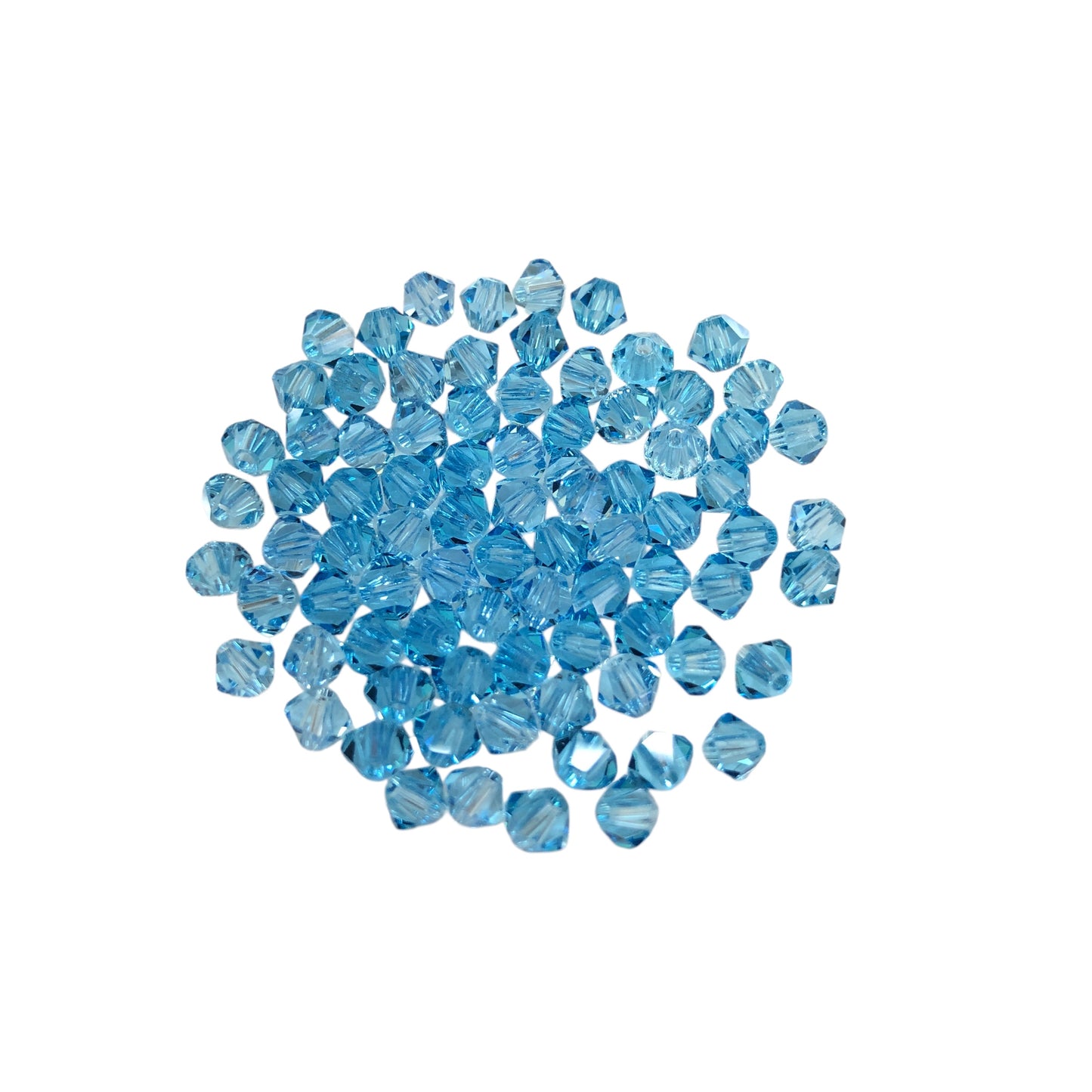 Swarovski 4mm Piramit (Bicone )  Şeffaf Aquamarine- 013