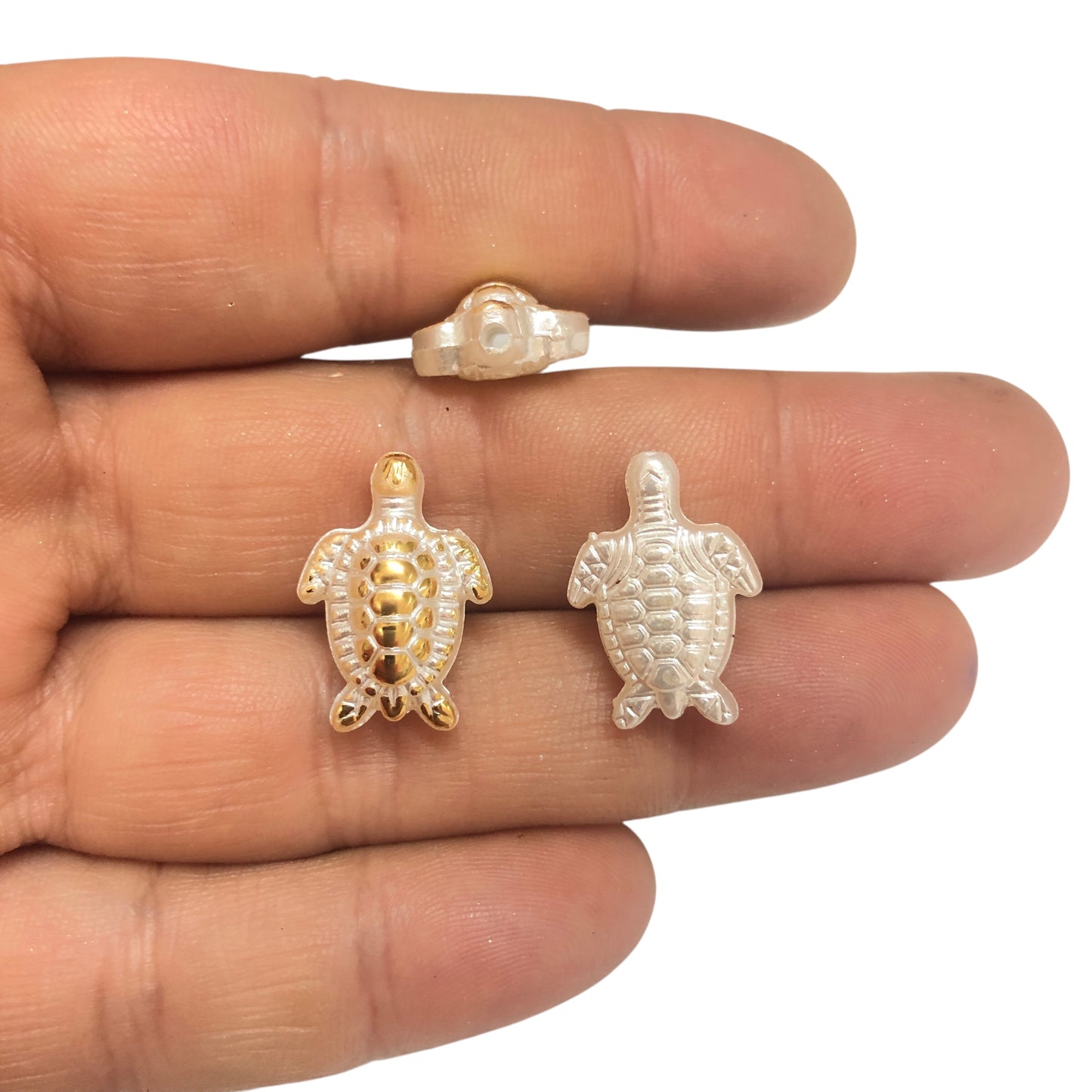 Akrilik  Altın Yaldızlı Kaplumbağ