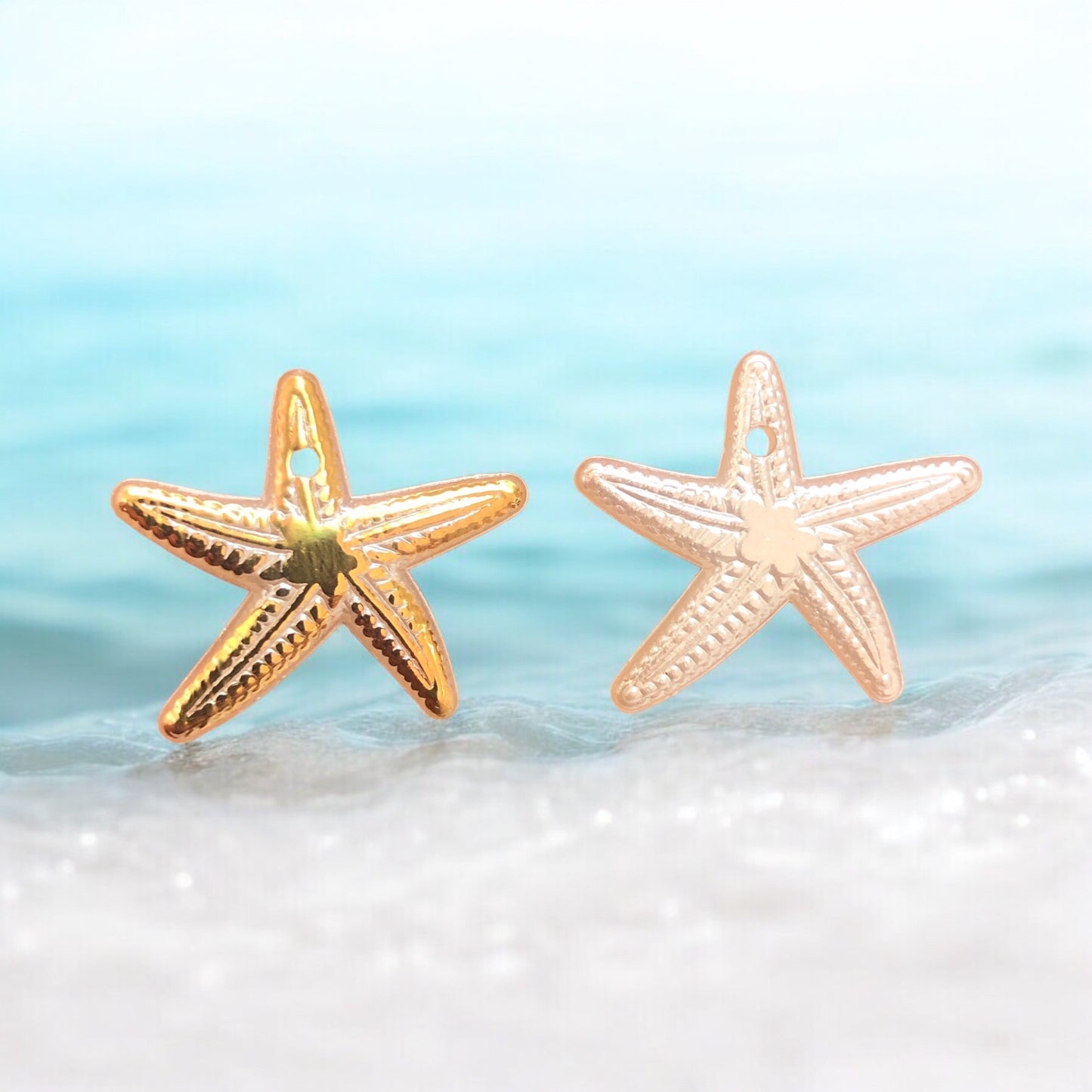 Akrilik Altın Yaldızlı  Sallantı   Deniz Yıldızı