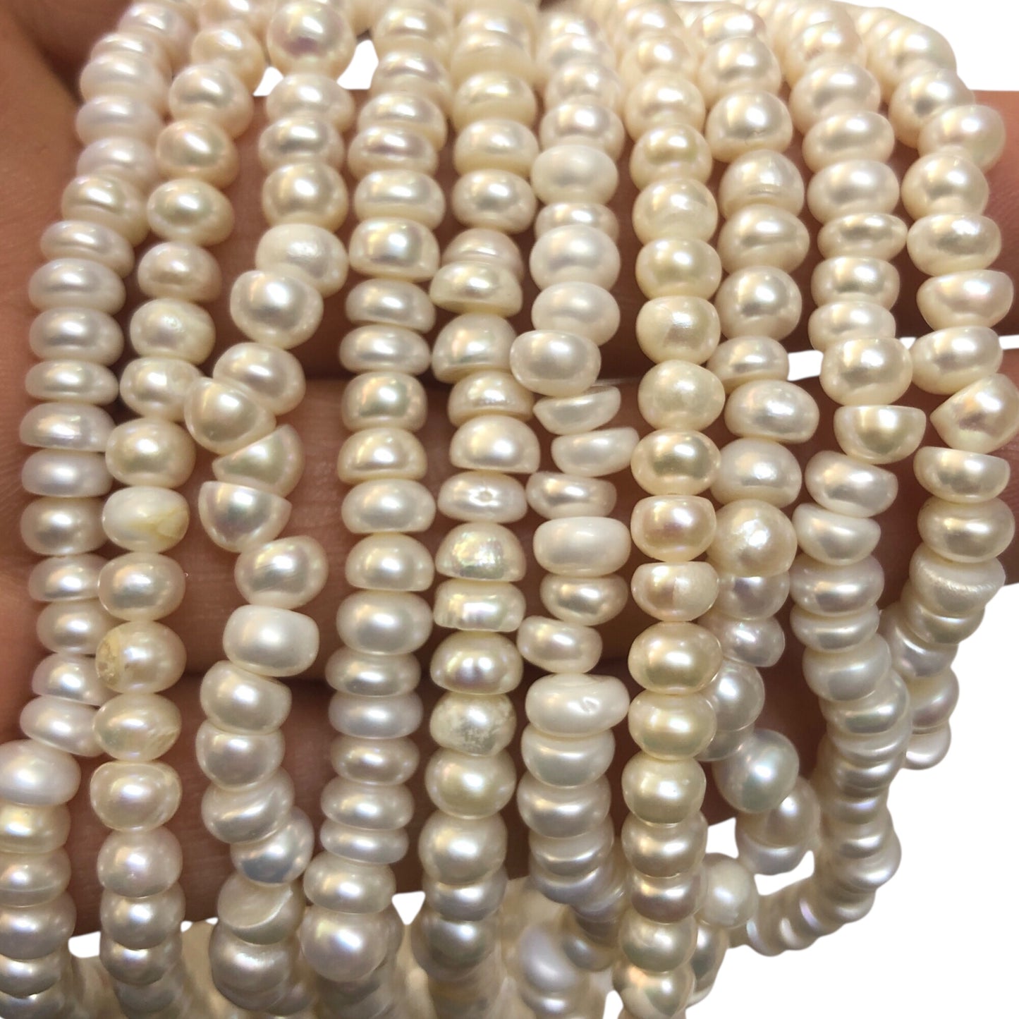 6mm Rondel Doğal İnci