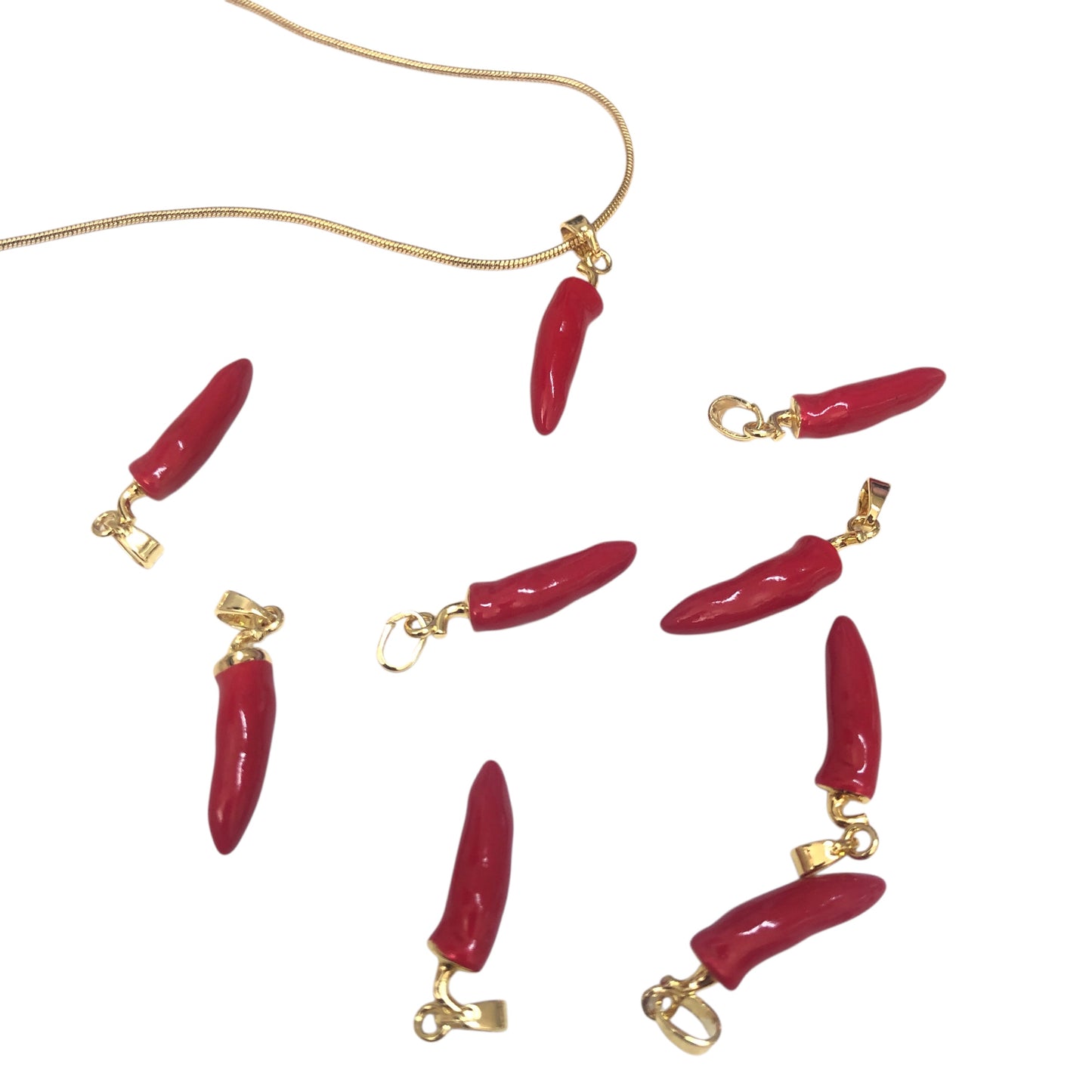 Altın  Kaplama Biber Kolye Ucu