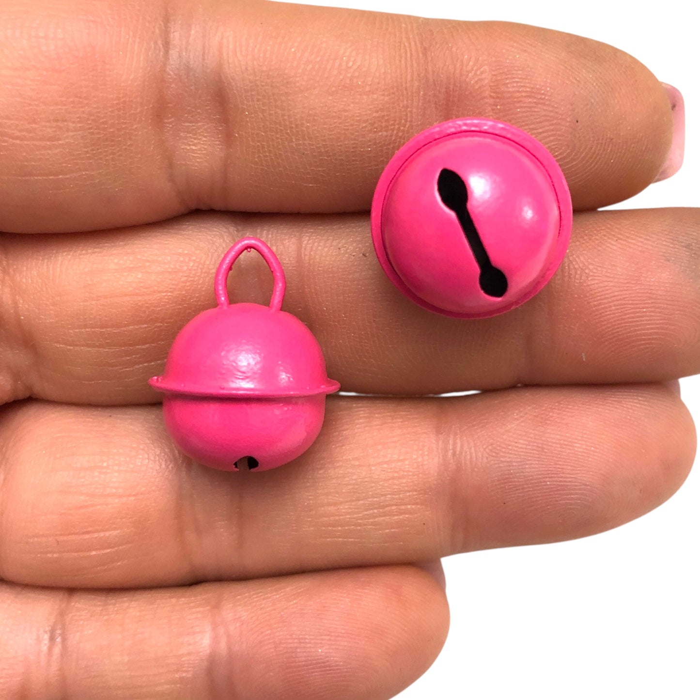 Renkli Sallantı Zil -17x20mm- Koyu Pembe