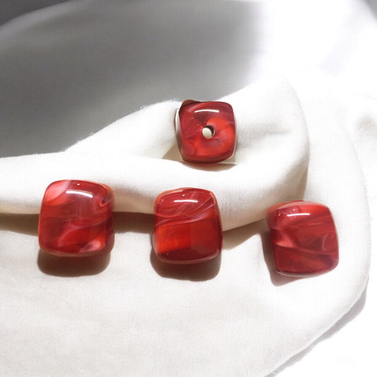 A Kalite Akrilik Silindir -16.3X17.3- Ebruli Kırmızı