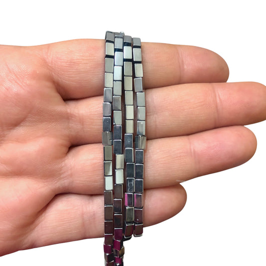 3x5mm Köşeli Hematit - Gümüş