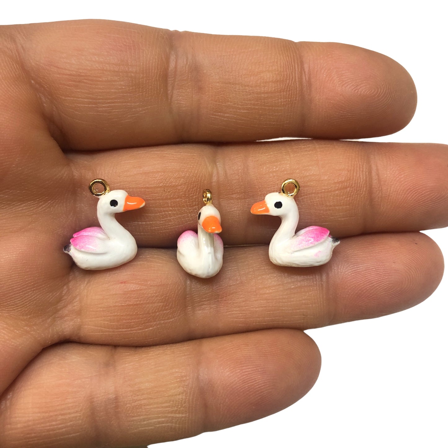 Altın Kaplama Üç boyutlu Pembe Kuğu Sallantı