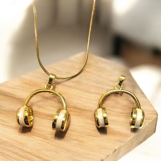 Altın Kaplama Kulaklık -Sedef