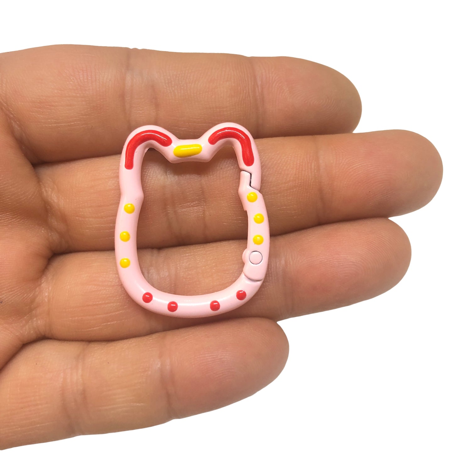 Mineli Kedi Anahtarlık Aparatı -1  -Pembe