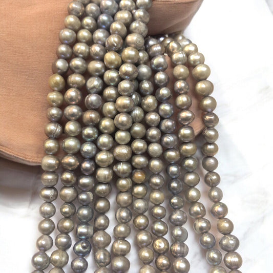 7x8mm Gri Doğal İnci