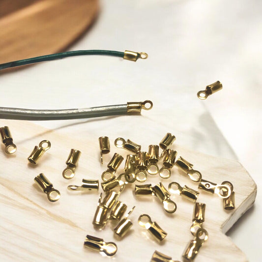 Altın Kaplama Yuvarlak Açık Deri Sıkma (2 mm)