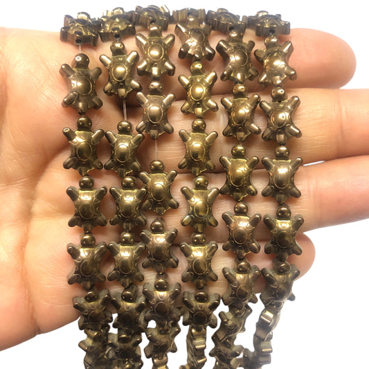 Hematit  Doğal Taş Kaplumbağ - Bakır