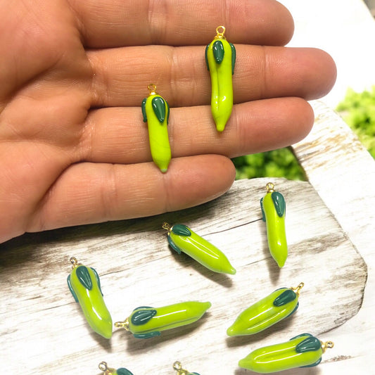 Murano Cam Sallantı Biber - Yeşil