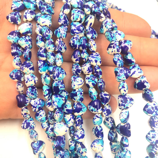 Turkuaz Havlit Kalp Yan Delikli- Lacivert & Mavi Mix