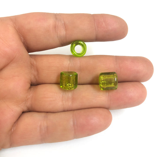 Murano Cam Şeffaf Silindir - Açık Yeşil