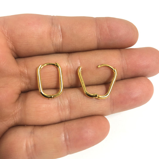 Brass Gold Plated Earring Clip - Small, 2 Pairs