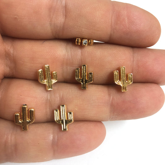 Gold 8x10mm Cactus Spacer 1