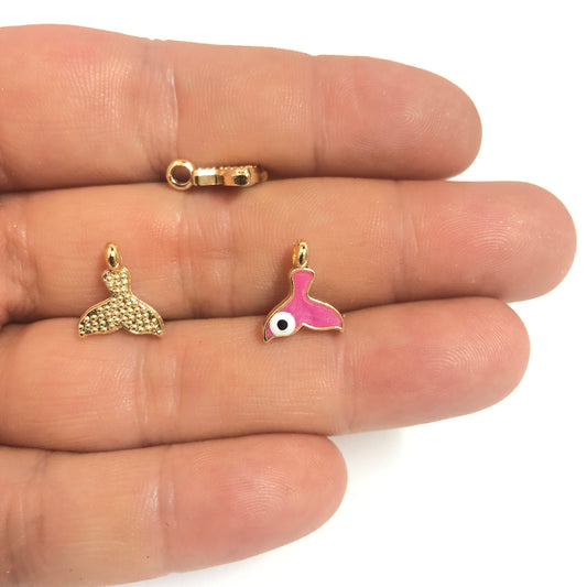 Vergoldeter Emaille-Walschwanzapparat - Marineblau