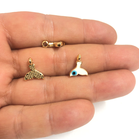 Vergoldeter Emaille-Walschwanzapparat - Marineblau