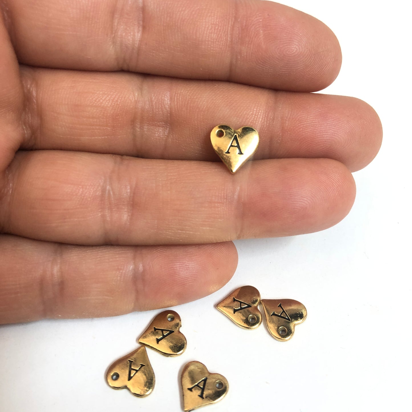 Gold Plated Brass Letter 10mm